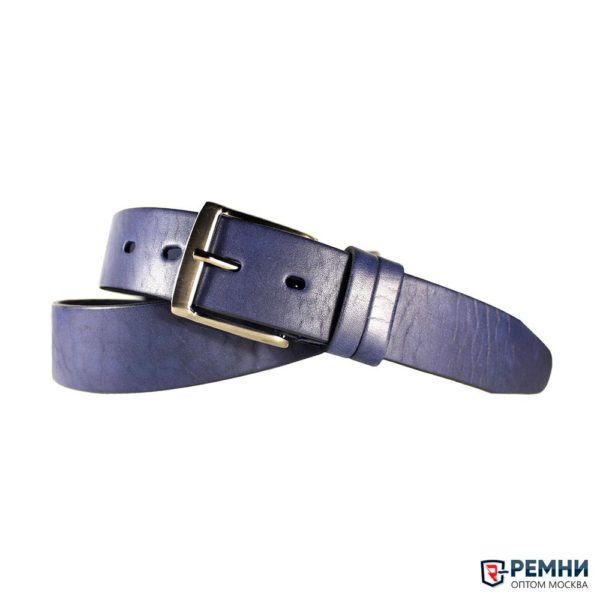 Belt Premium 40 мм,  синий, гладкий