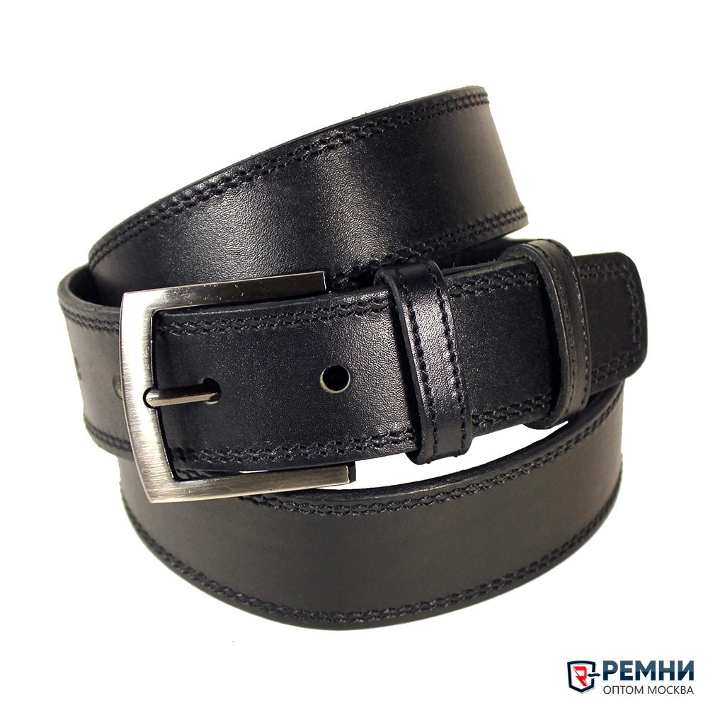 Ремень Belt Premium 40мм черный, строчка