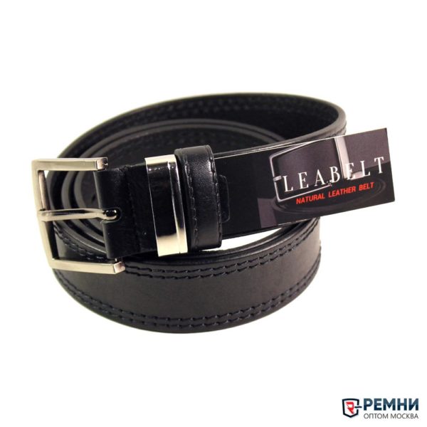 Ремень LeaBelt 35 мм, черный